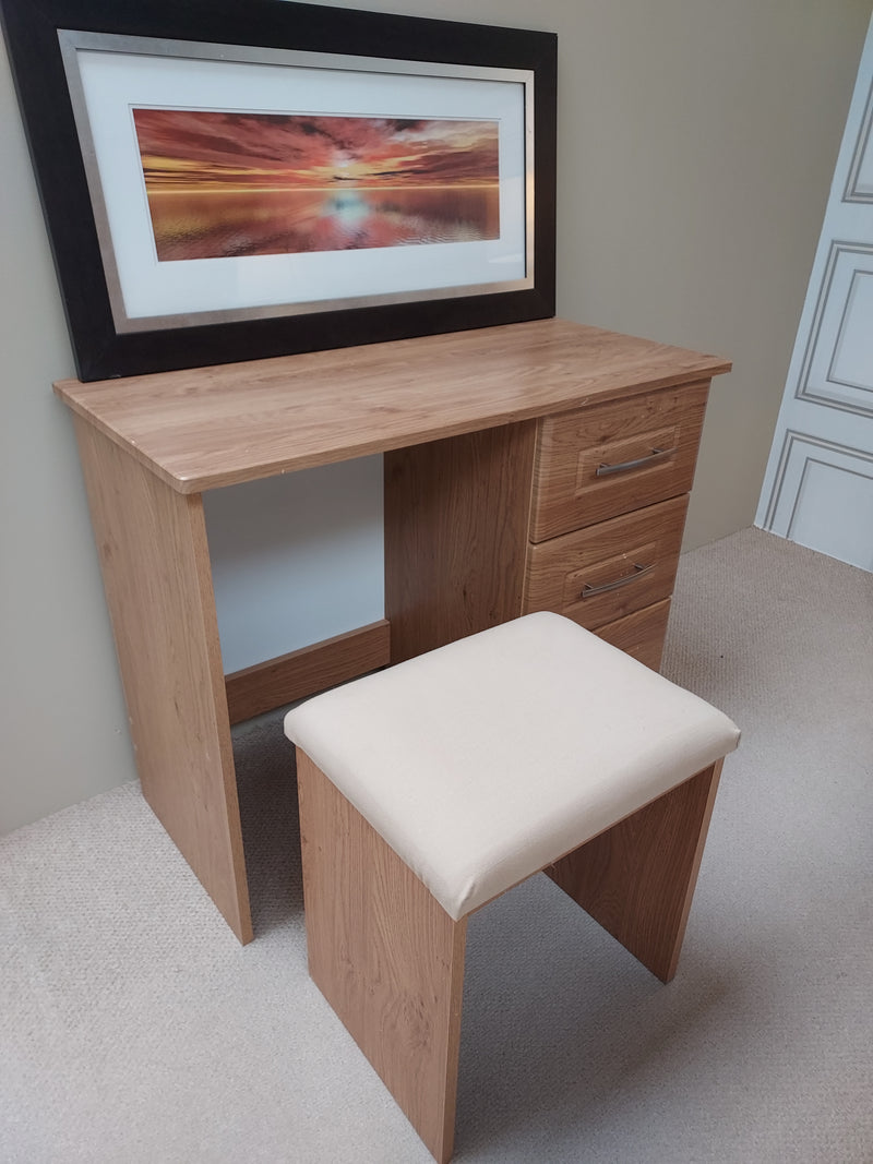 Cedar Single Dressing Table Oak