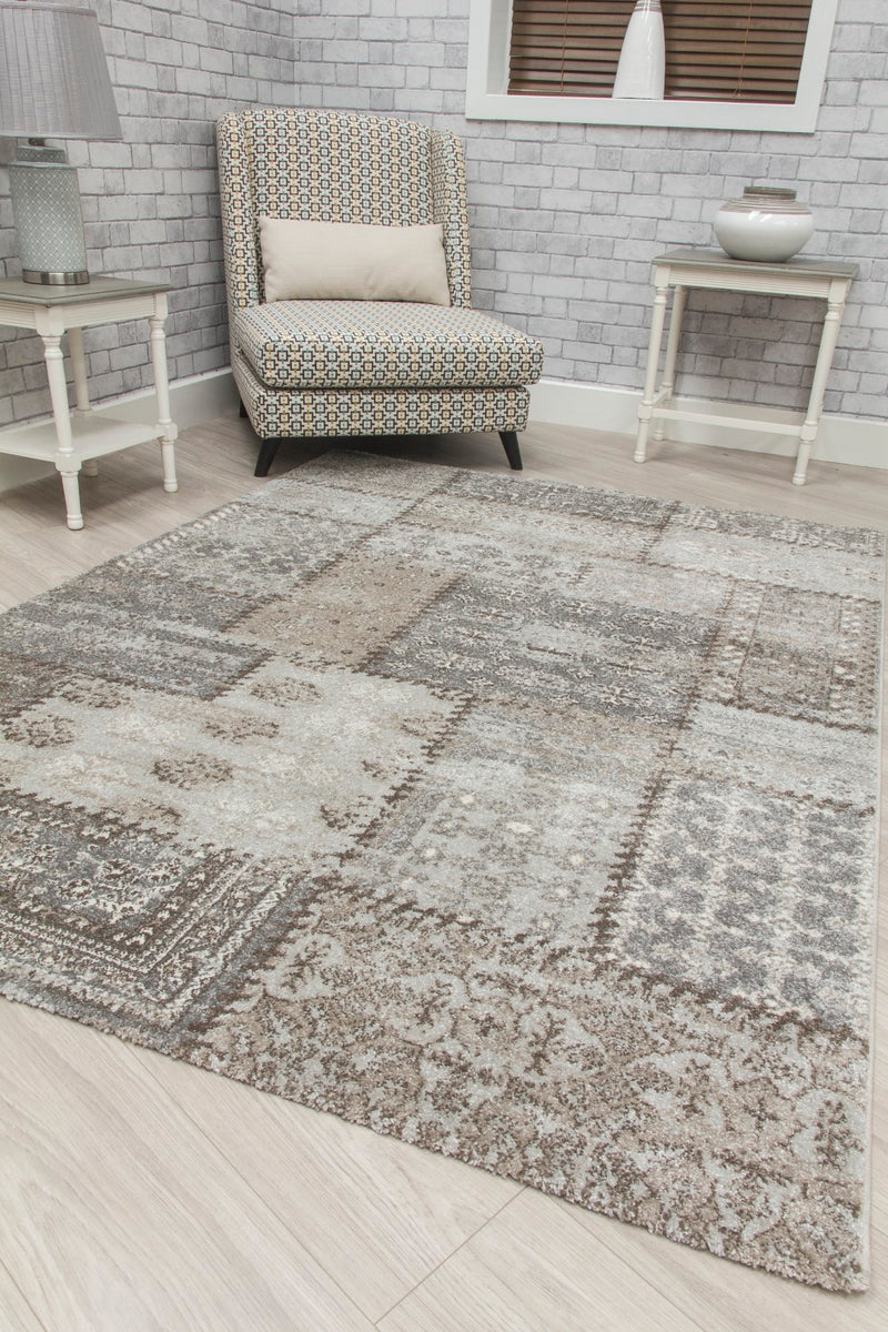 Anita PATCHWORK Rug GREIGE