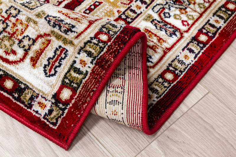 Azza Medallion Rug Red