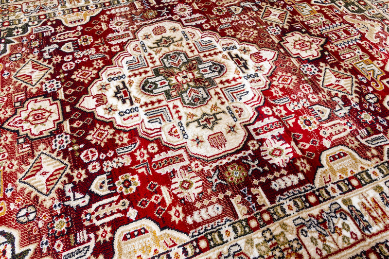 Azza Medallion Rug Red