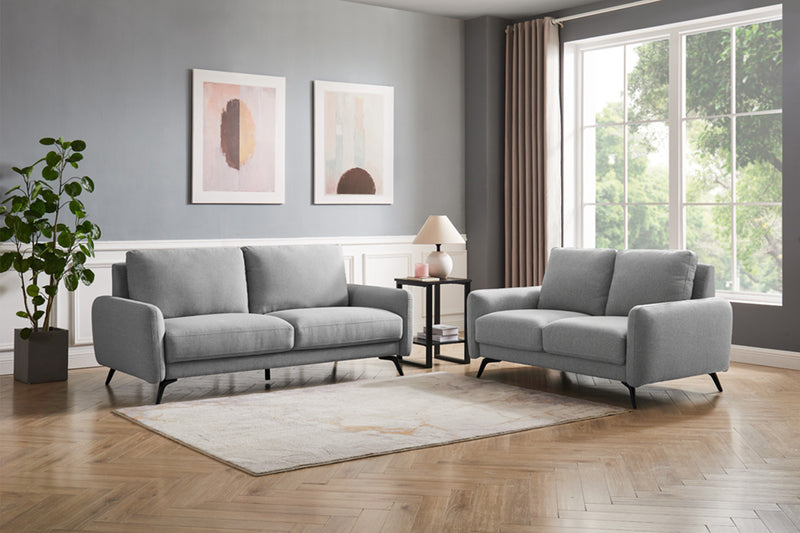 Barnes 3 Seater Sofa Fixed - Grey