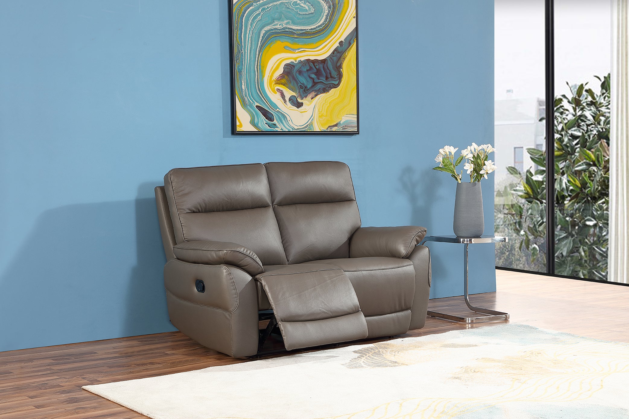 Trezzo 2 Seater Recliner Sofa Charcoal | Quality Home Furniture