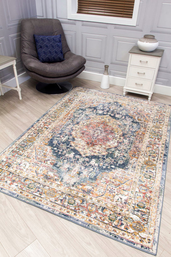 Boa Medallion Rug Blue