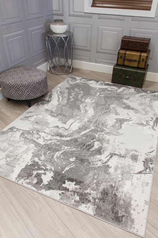 Casimira Marble Rug Grey