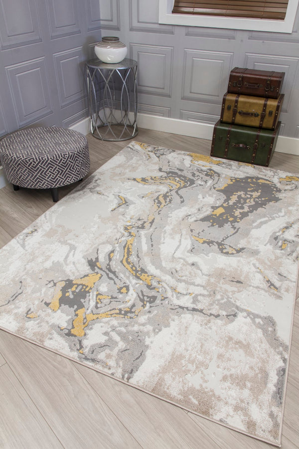 Casimira Marble Rug Ochre