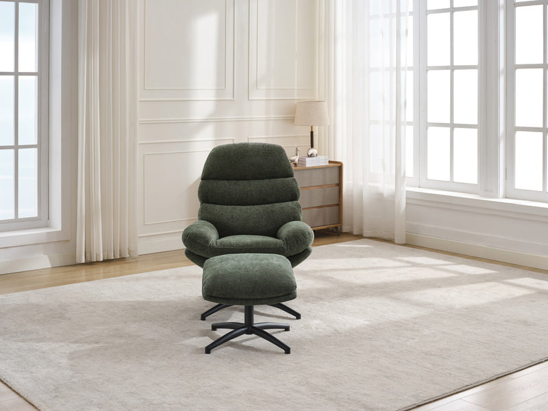 Kent Leisure Chair w/Footstool Winter Moss