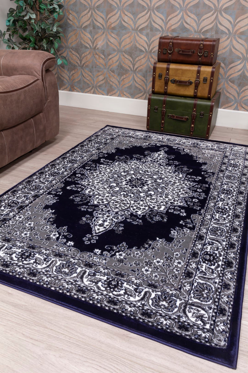 Timeless Medallion Rug Navy