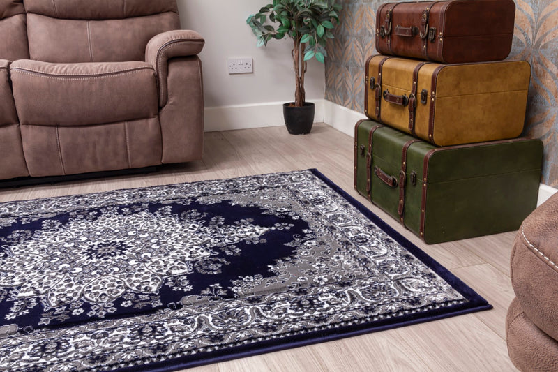 Timeless Medallion Rug Navy