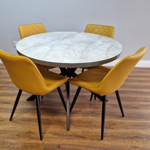 Darius Round Table 1.4 Metre with Black Legs