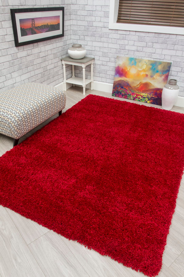 Shaggy Rug Red