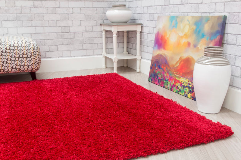 Shaggy Rug Red