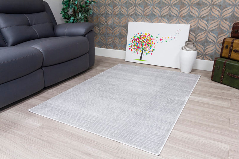 Crisscross Rug Grey