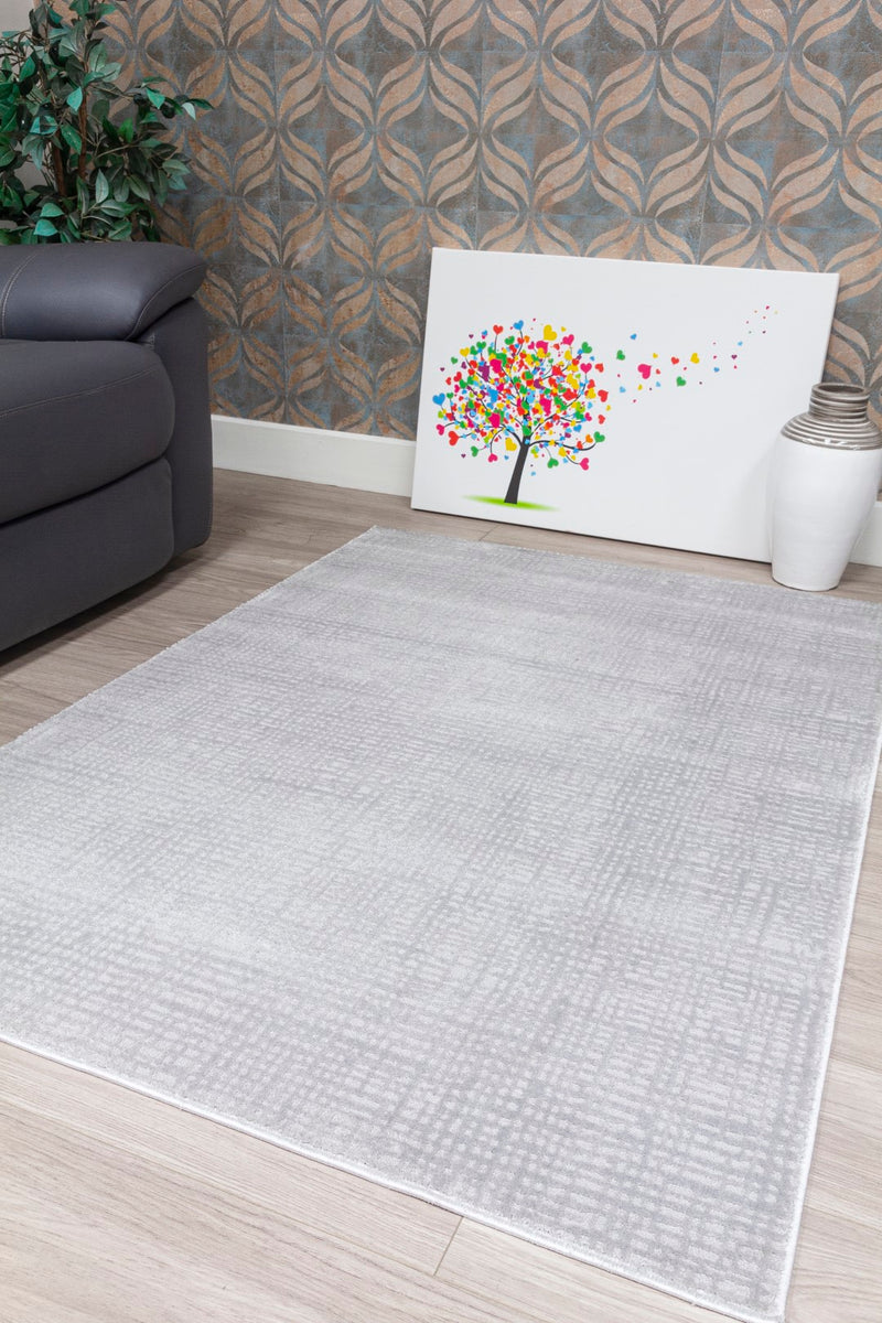 Crisscross Rug Grey