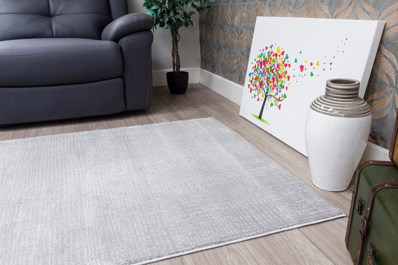 Crisscross Rug Grey