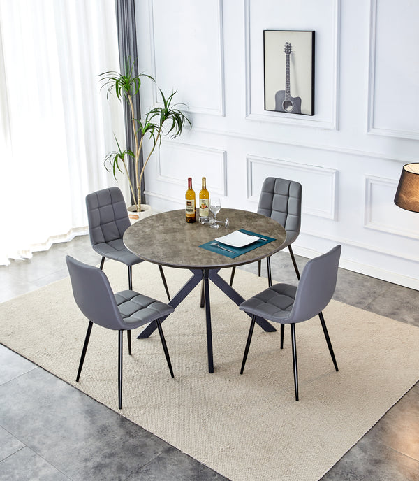 Enrique Round Dining Table Grey