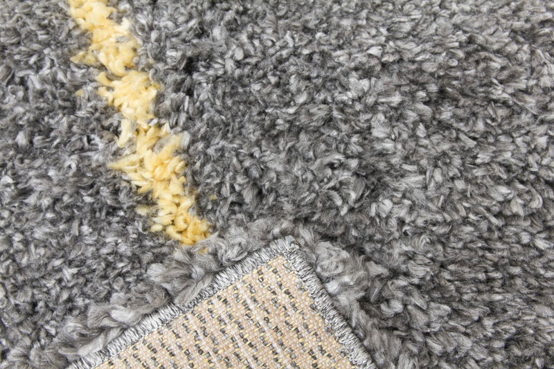 Fantasia Trellis Rug Dark Grey/Yellow