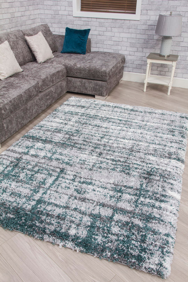 Fantasia Shimmer Rug Green