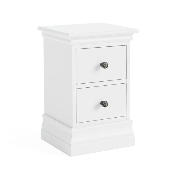 Boulogne Narrow Bedside Table White