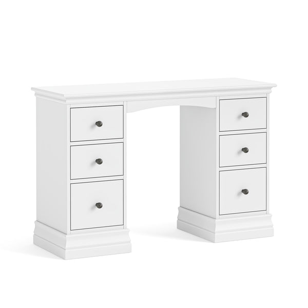 Boulogne Double Pedestal Dressing Table White