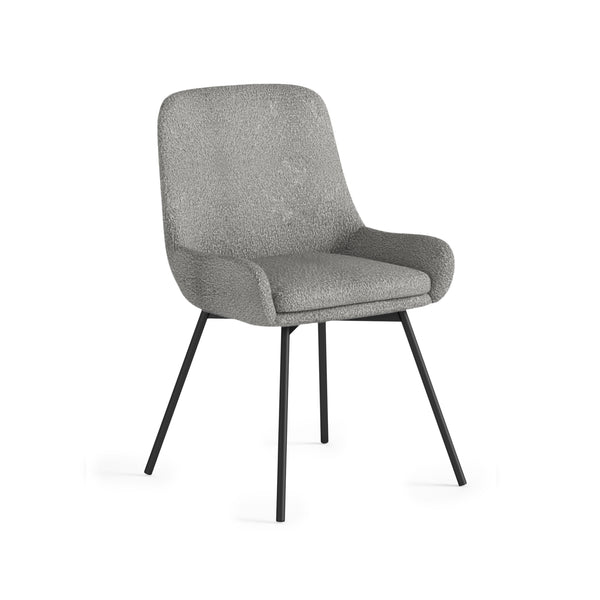 Eve Dining Chair Grey Boucle