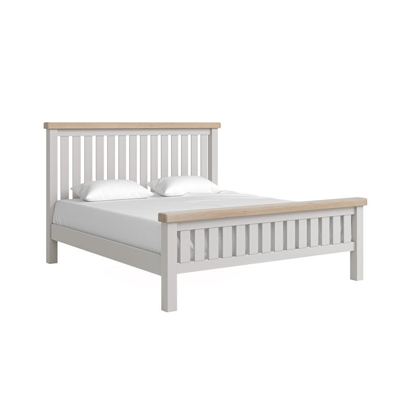 Exmouth 6' Slatted Bed Light Grey