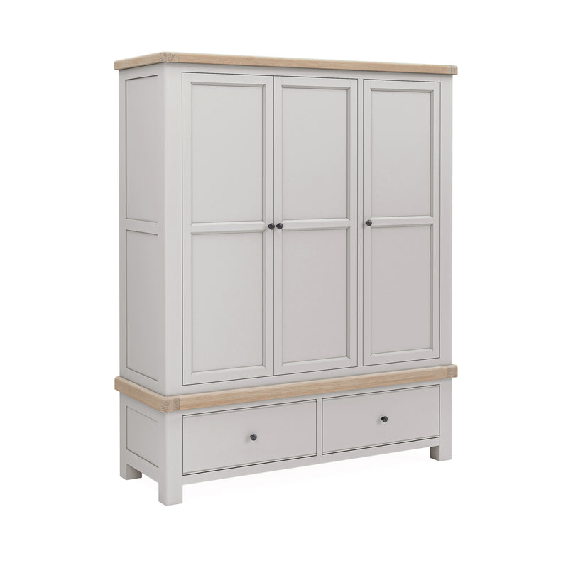 Exmouth Triple Wardrobe Light Grey