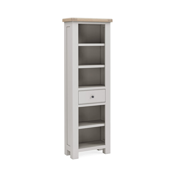 Exmouth Slim Bookcase Light Grey