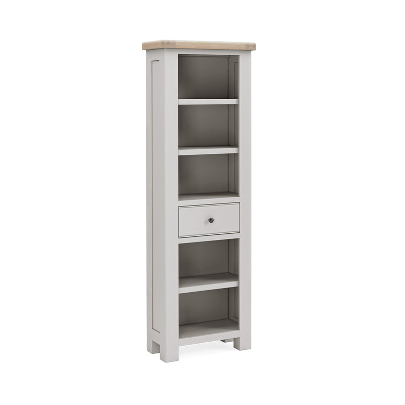 Exmouth Slim Bookcase Light Grey