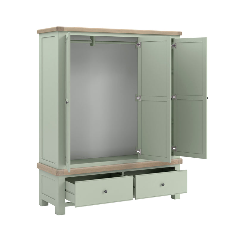 Exmouth Triple Wardrobe Sage