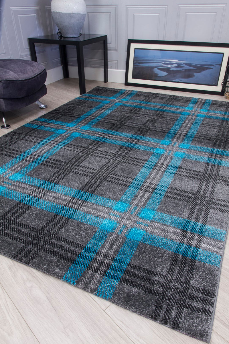 Dale Rug Grey/Teal