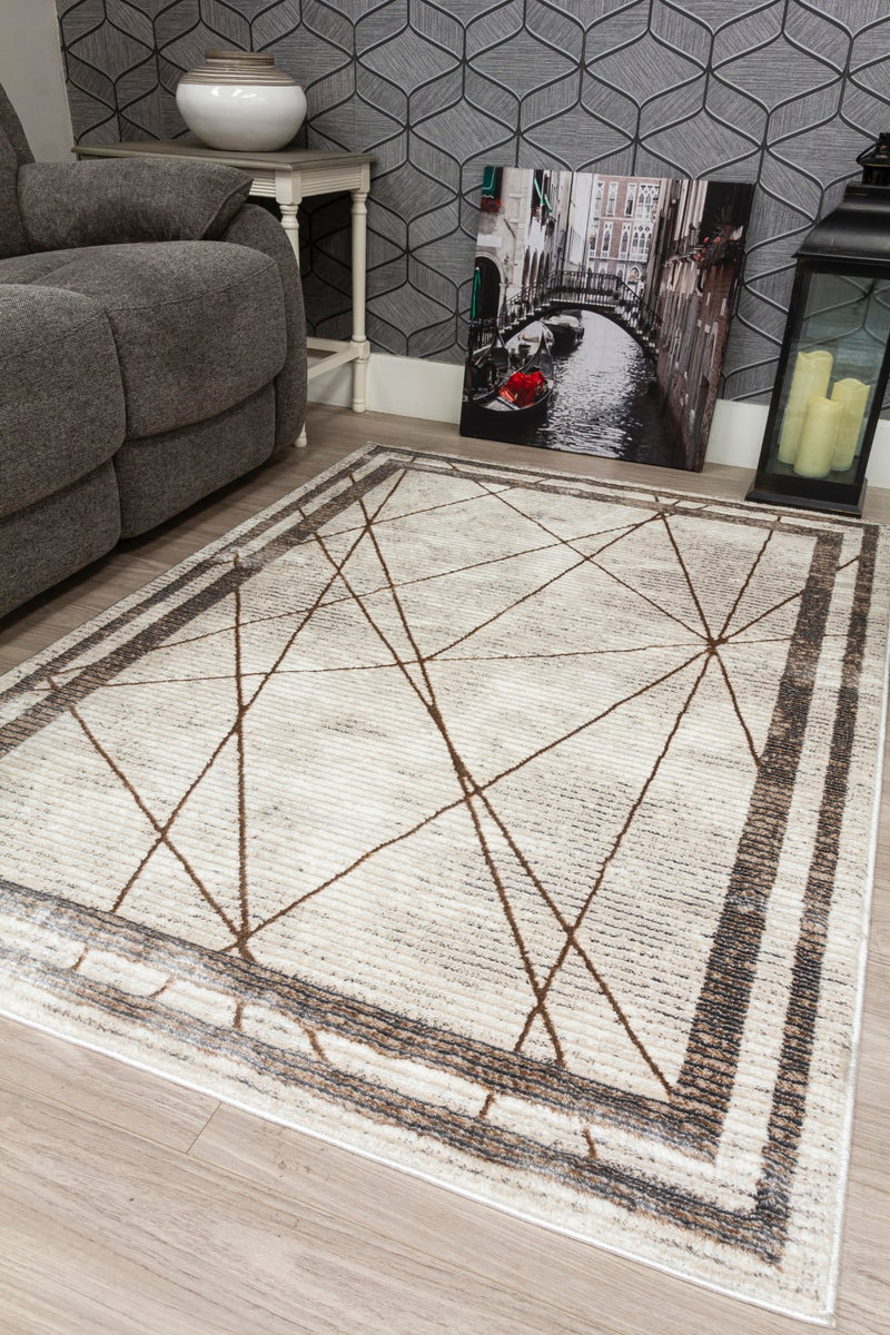 Glamour Art Deco Rug Beige