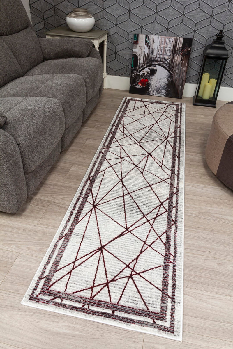 Glamour Art Deco Rug Red