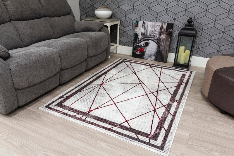 Glamour Art Deco Rug Red