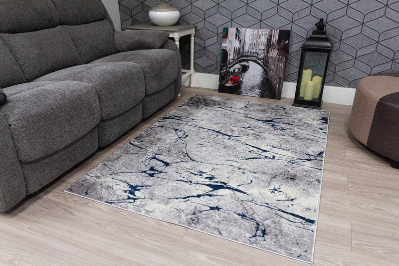 Glamour Marble Rug Blue