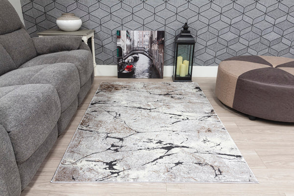 Glamour Marble Rug Grey