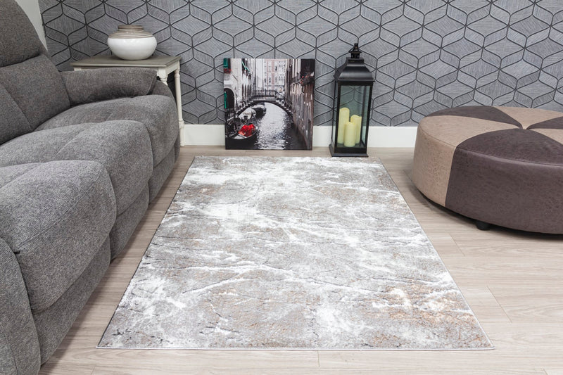 Glamour Marble Rug Grey