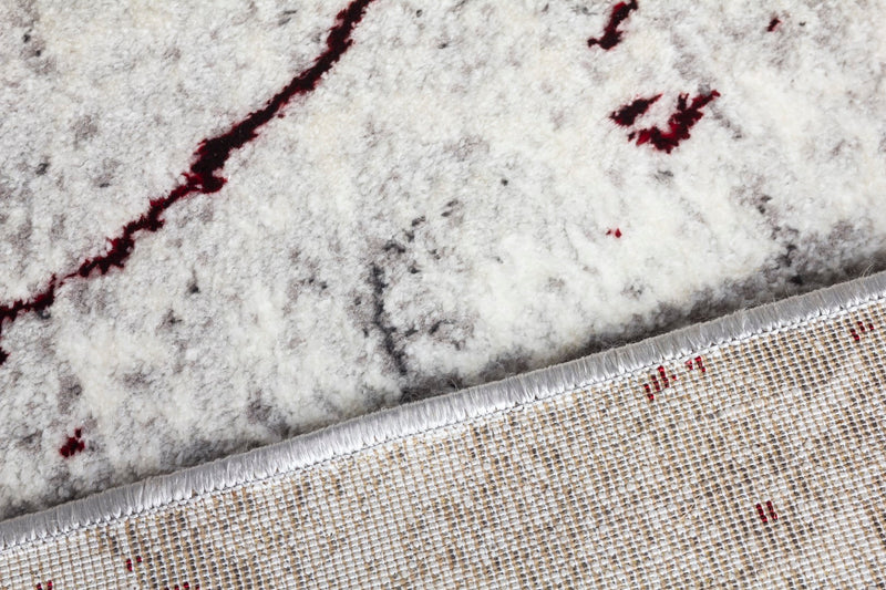 Glamour Marble Rug Red