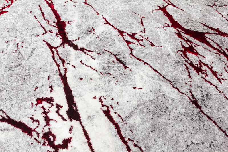 Glamour Marble Rug Red