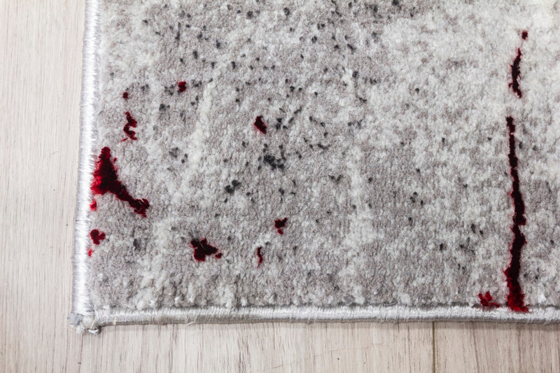 Glamour Marble Rug Red