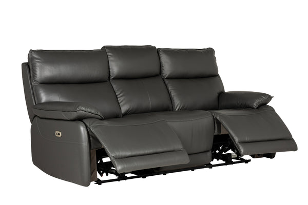 Lago 3 Seater Electric Recliner Sofa - Dark Grey