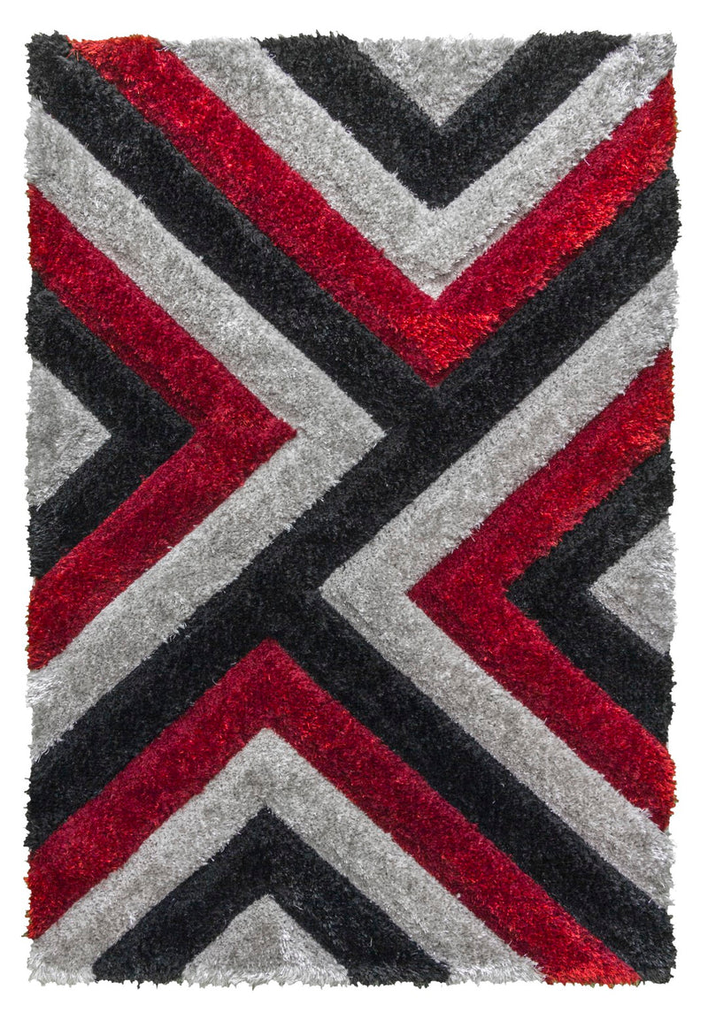 Lush Cascade Rug Grey/Red