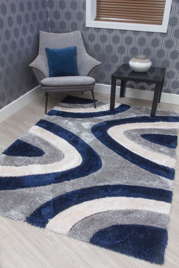 Lush Ripple Rug Navy