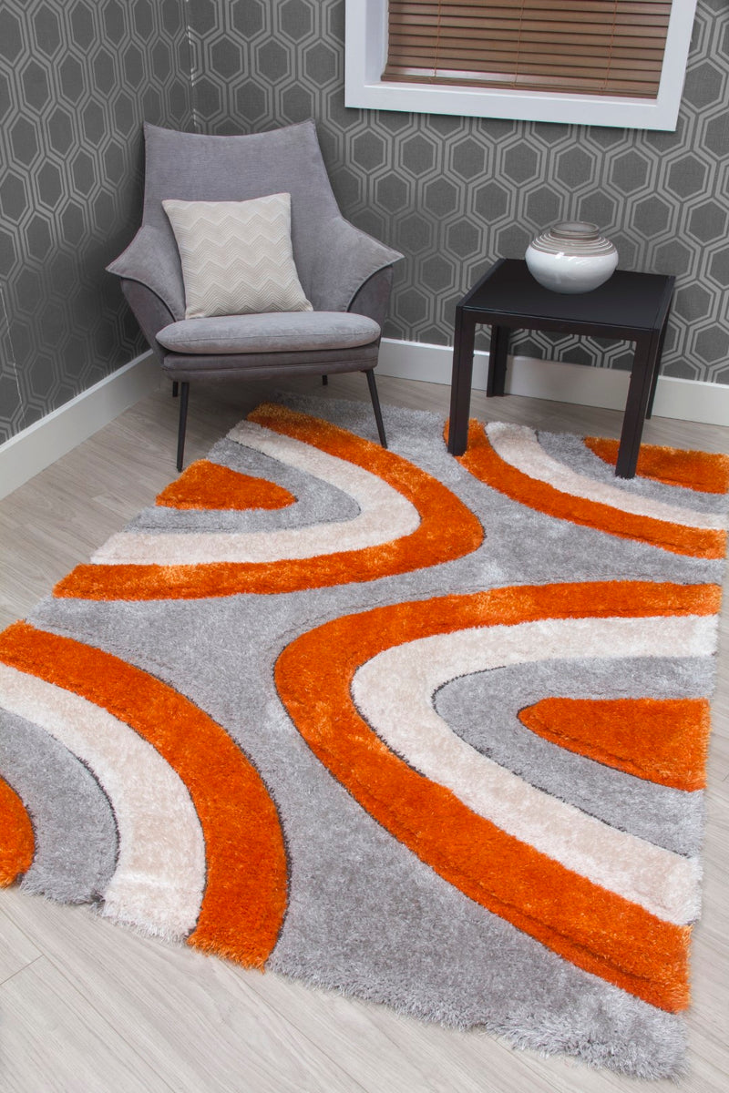 Lush Ripple Rug Orange