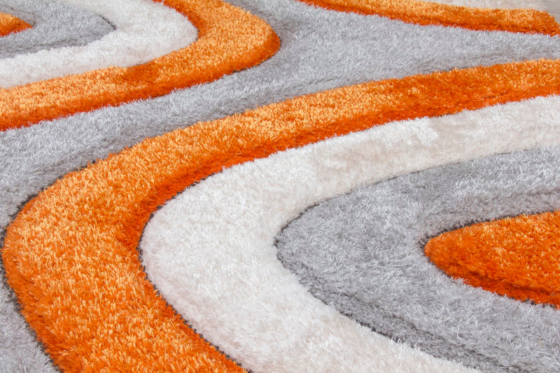 Lush Ripple Rug Orange