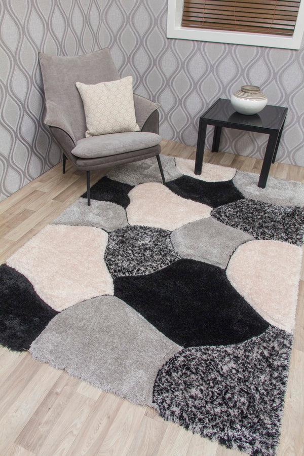 Lush Stones Rug Multi Grey