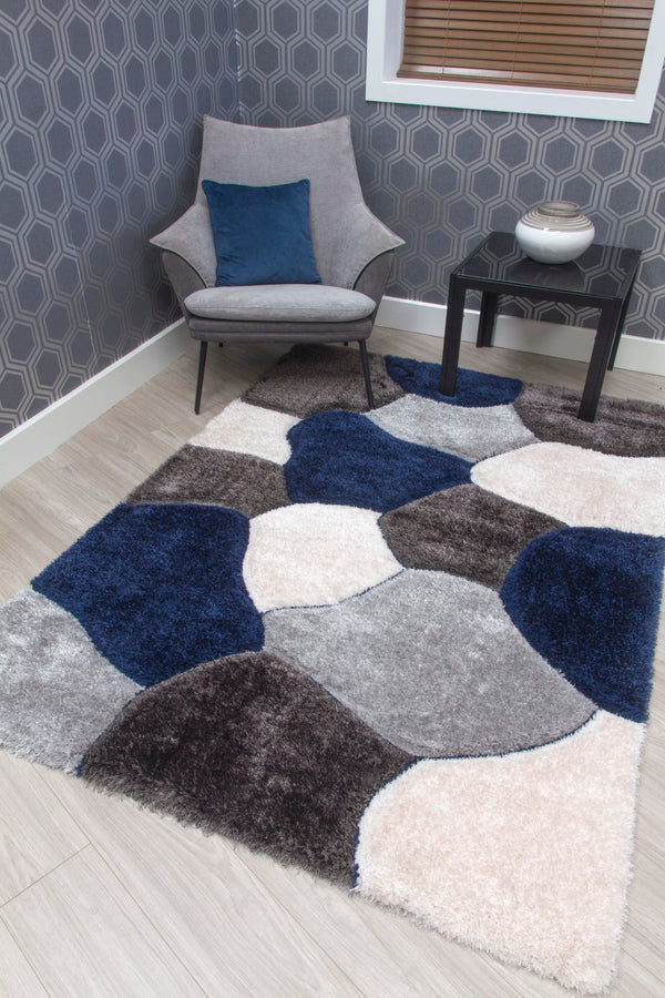 Lush Stones Rug Multi Navy