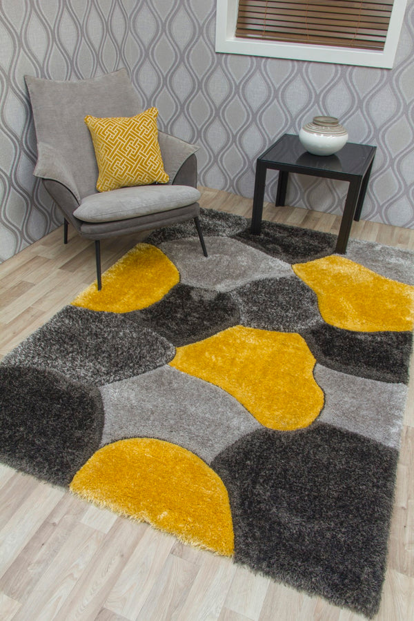 Lush Stones Rug Multi Yellow