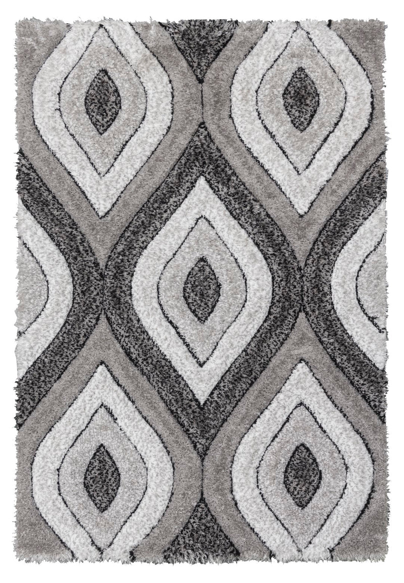 Lush Teardrop Rug Grey