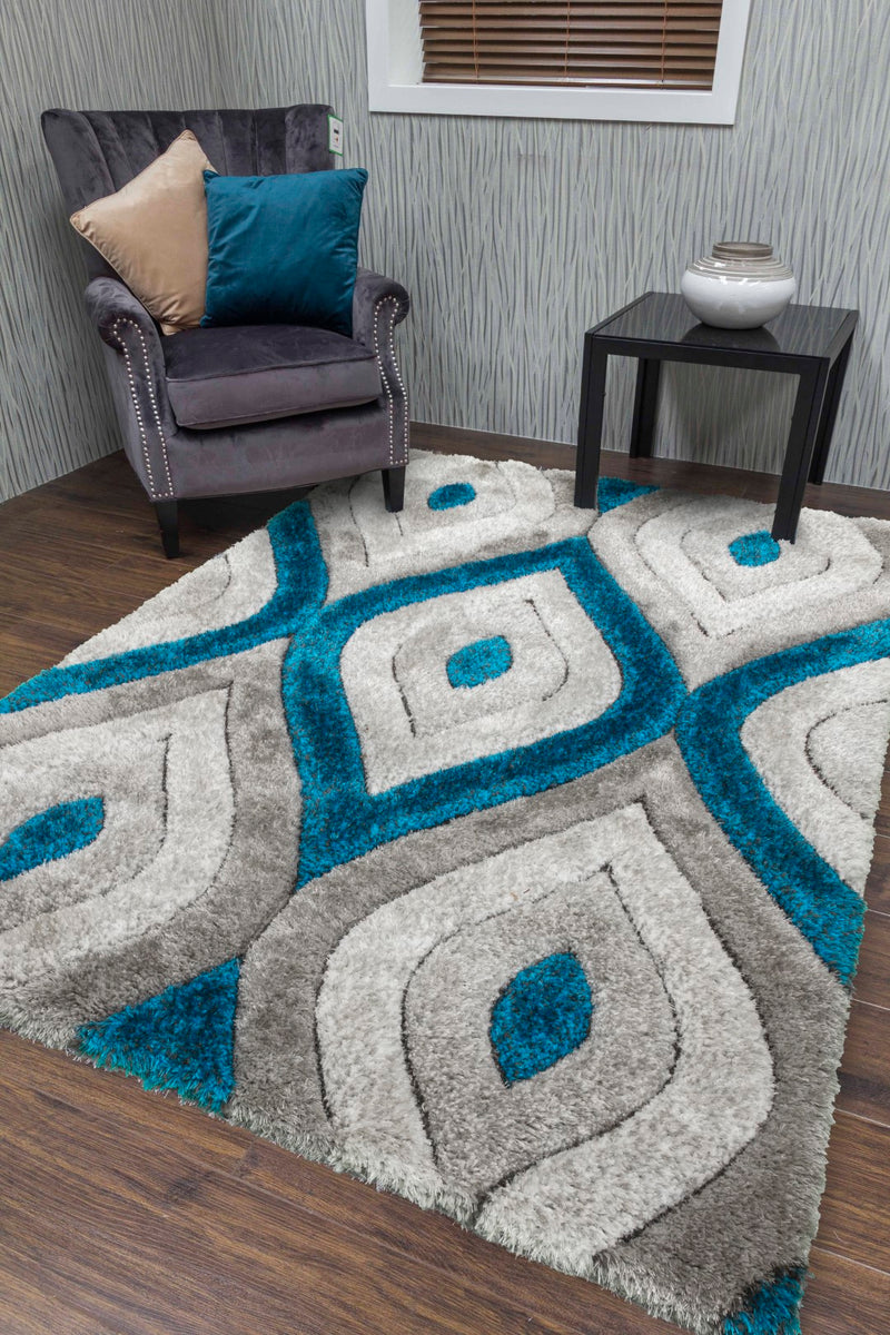 Lush Teardrop Rug Teal