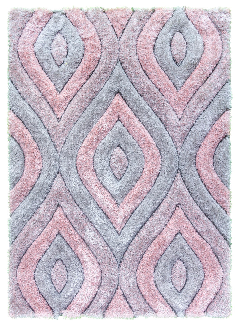 Lush Teardrop Rug Pink